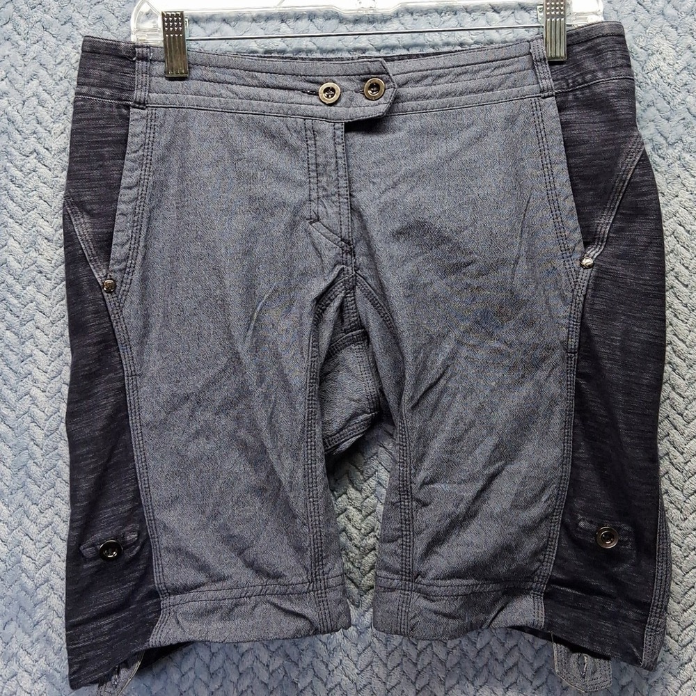 Lululemon Gray Black Cargo Shorts Womens 8 Hiking Activewear Commuter Adjustable